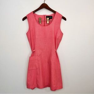 pink gingham mini dress